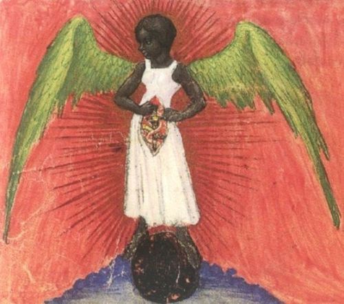 angelsinart: Angel from Aurora Consurgens, c.1420.