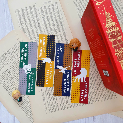 teamasthers:Our newly redesigned Harry Potter Hogwarts inspired bookmarks are finally here!“There li