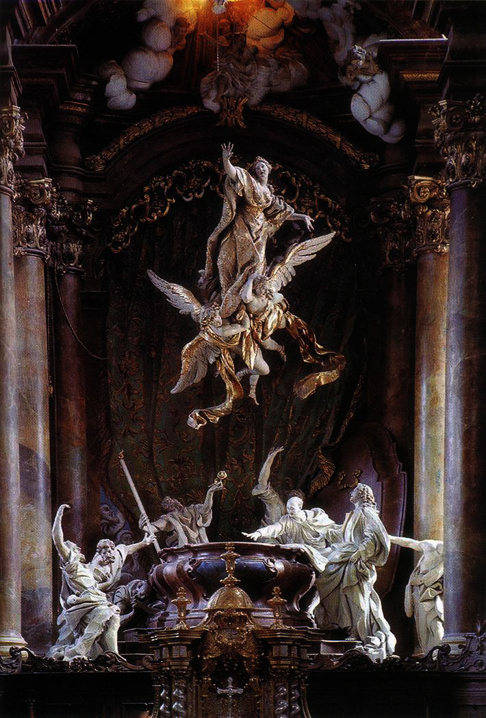 kaiserlouis-philipv:   Assumption of the Virgin by Egid Quirin Asam, ca. 1717. This
