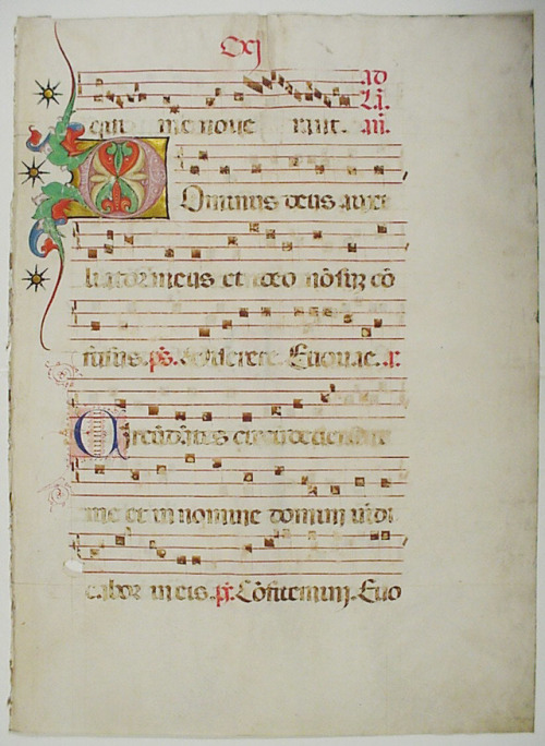 met-medieval-art: Manuscript Leaf with Initial D, from an Antiphonary, Medieval ArtGift of Miss Alic