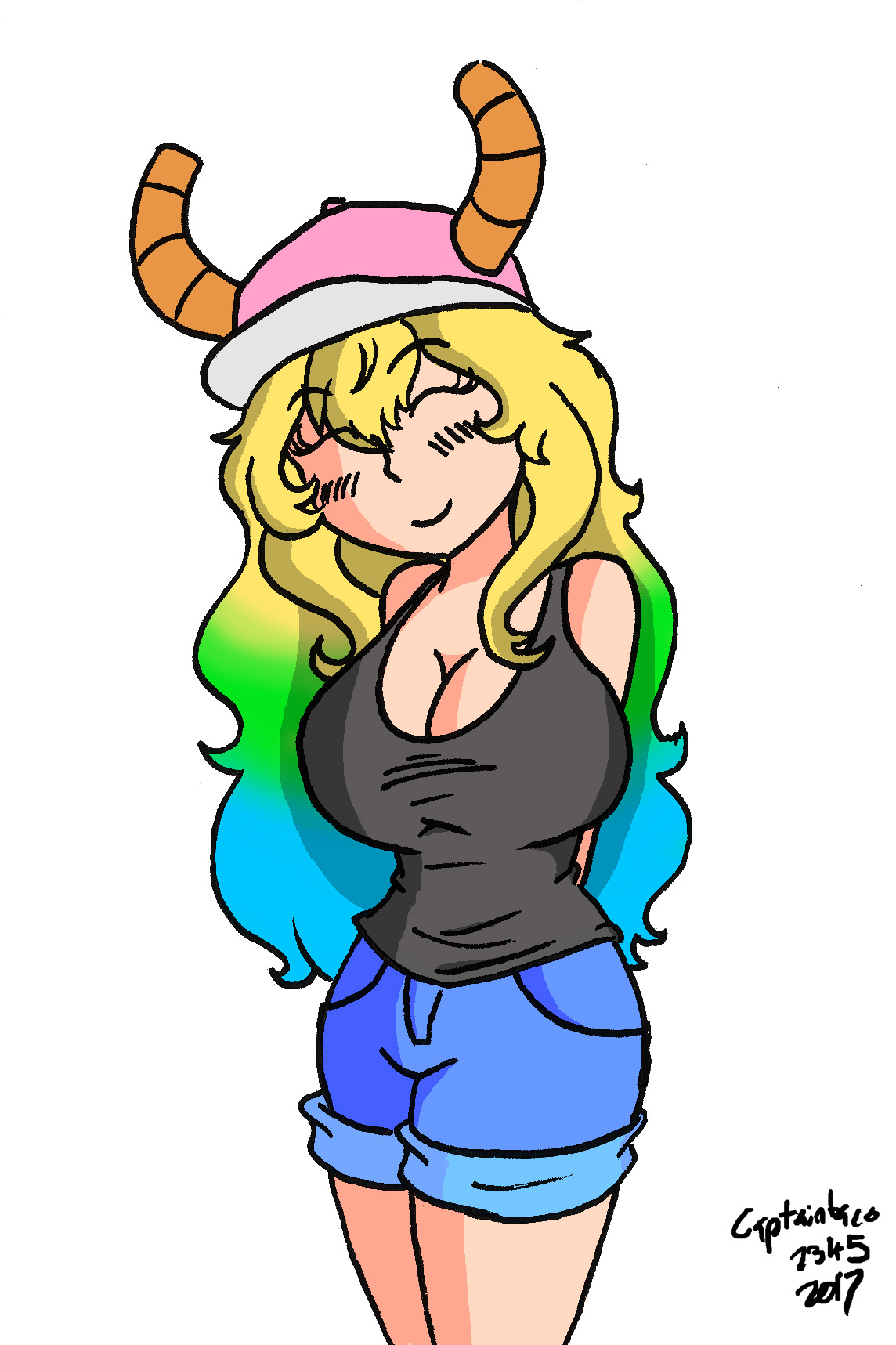 Some fanart I did of Quetzalcoatl/Lucoa from Miss Kobayashi’s Dragon Maid. I’ve