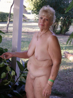 This is a flabby but sexy naked senior. Believe it or not, there