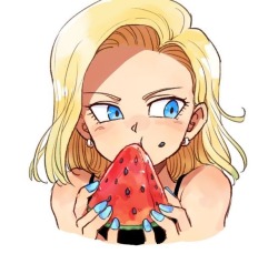 sakuu:しぃの実さんのツイート: “過去絵から夏らしさを求めて🍉… ” nom nom nom nom~