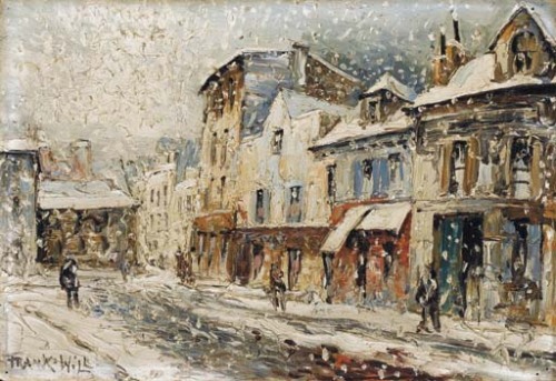 Vue de Paris sous la neige, Frank Will. French (1900 - 1951)