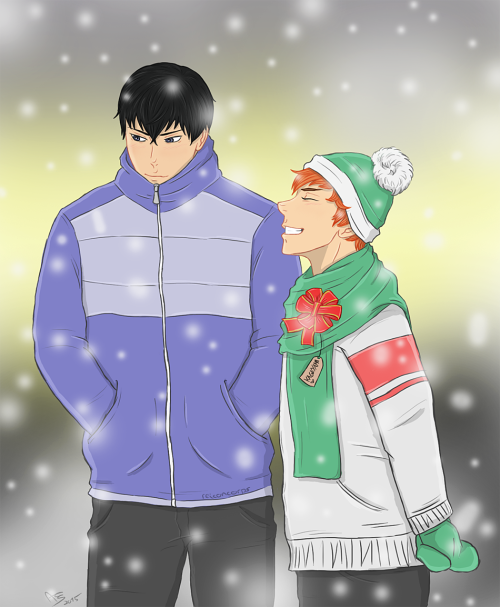 reiconcorps: “Happy birthday, Kageyama!! I’m your present!” Hinata is really too c