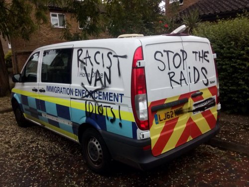 Immigration raid chased off on Deptford High St, “racist van” trashed