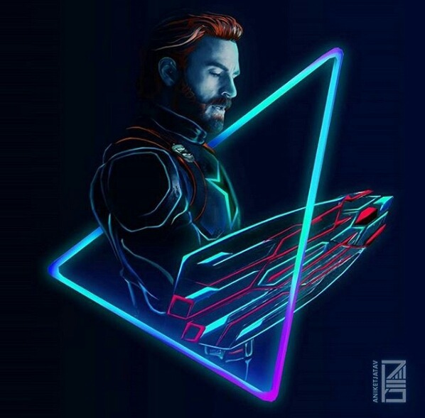 starsberrisnunicorns:  ◆ Neon Avengers Infinity War Art ◆