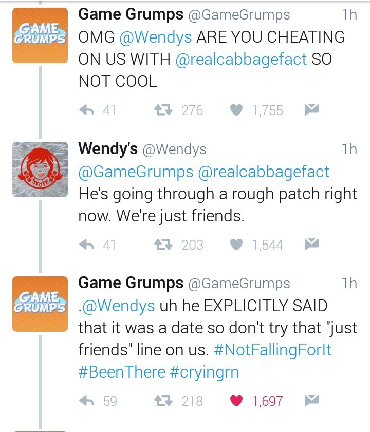 captain-atlantic:  I can’t believe I made Game Grumps and Wendy’s break up :///
