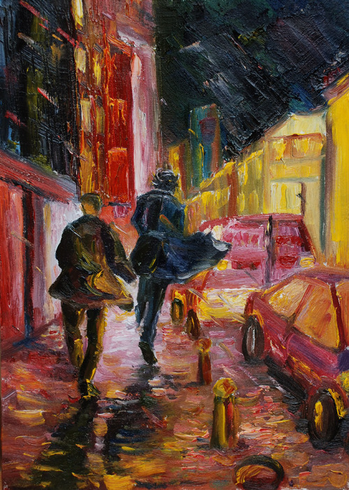 vedma-natka: My oil painting www.redbubble.com/people/rashevskaya/works/21783464-follow-close