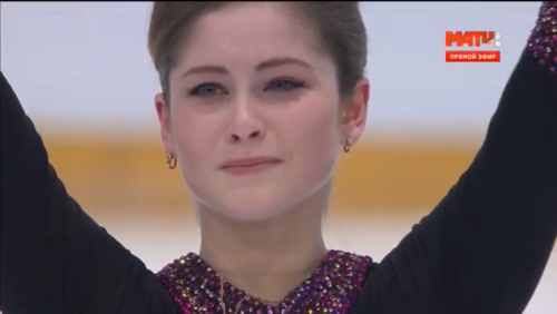 i-love-yulia-lipnitskaya:The moment she finished the program, we all cried with her. The princess 