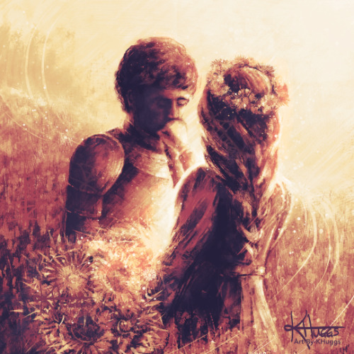 Golden DaysA friend on Instagram asked, ages ago, for Lancelot & Guinevere art. Here it finally 