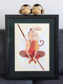 bryankonietzko:  bryankonietzko:  I’m setting up my new studio space and very excited to hang this beautiful print by Sara Kipin (meexart.tumblr.com) from the Gallery Nucleus tribute show.  An SDCC message below from Gallery Nucleus. To be clear, the