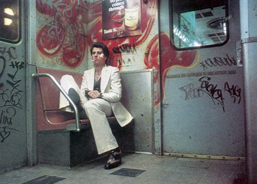 thats-the-way-it-was:  December 14, 1977: “Saturday Night Fever” premieres in New York City, and opens two days later nationwide. Photo: Paramount Pictures 