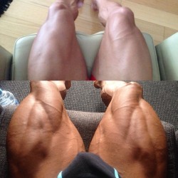 drwannabe:  Aaron Polites’s leg development.