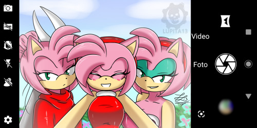 Selfie Three Amy Rose taking a photo to remember this moment
