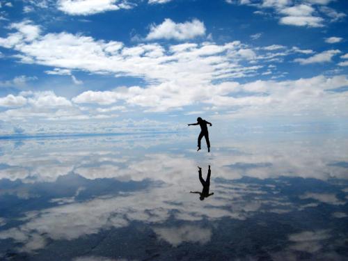 This is Salar de Uyuni, a salt flat measuring 10,582 sq km located in Bolivia’s southwestern regions