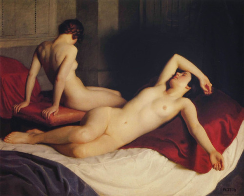 bellsofsaintclements:Untitled painting by American painter William McGregor Paxton (1869-1941).