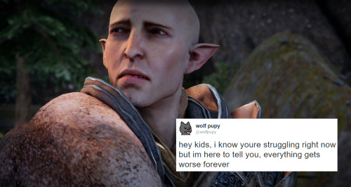 hufflepuffrave: impromptuonedykedanceparty: bubonickitten: Dragon Age: Inquisition + wolfpupy: Solas