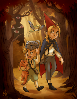 mistrel-fox:  So I did an OtGW/FMA crossover thingy. De-aged Alphonse, nonexistent birbs, homunculi obsessed with eating kids’ souls, and of course, lots of brotp feels :’&gt; 