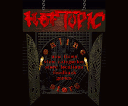 mall-goths:  Hot Topic’s website 1999