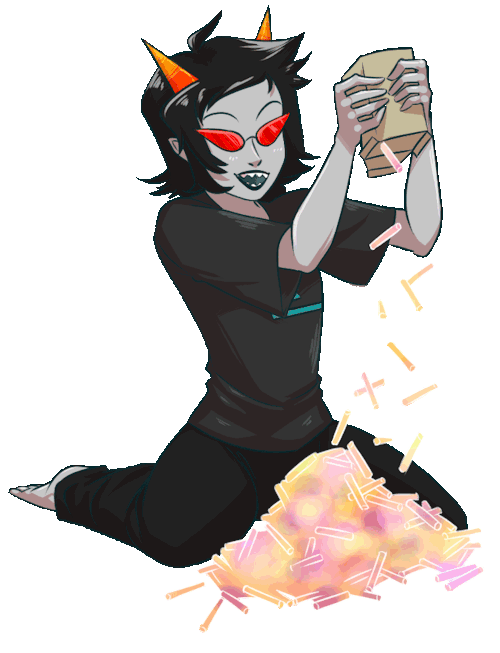 5watt-litebulb:Terezi Week Day 3: COLORSthe gif compression is supposed to be ironic.;w;