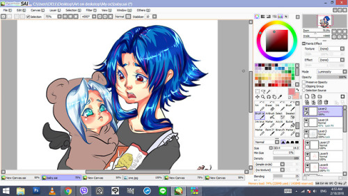 Still experimenting ~ on screen now wohooo
Neizfer and baby sephiroth