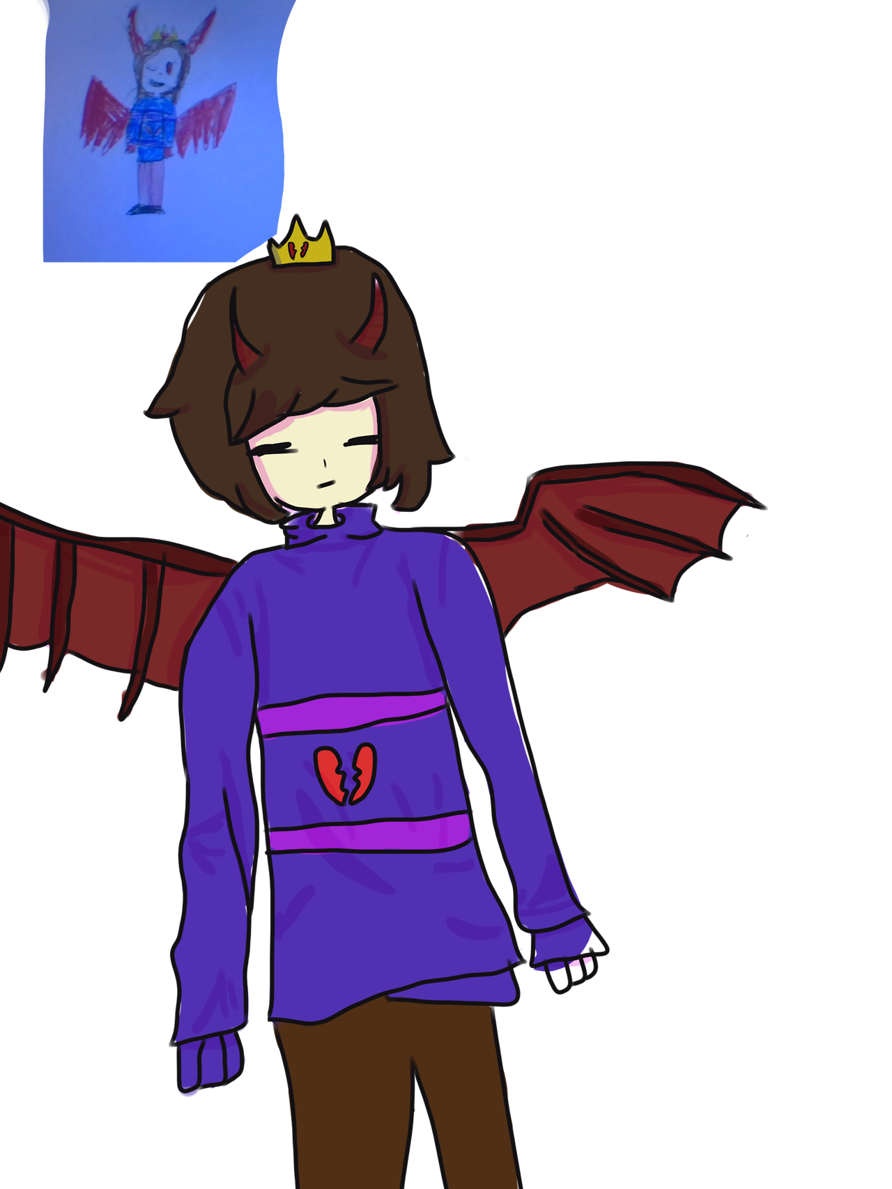 Redesigns of my Old 2016 Undertale AU's designs of Chara and Frisk