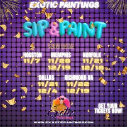 Exotic painting sip and paint