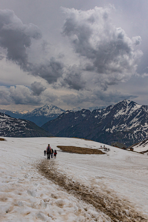 Down the snowy mountain side - Tour du Mont Blanc, June 2019photo by nature-hiking