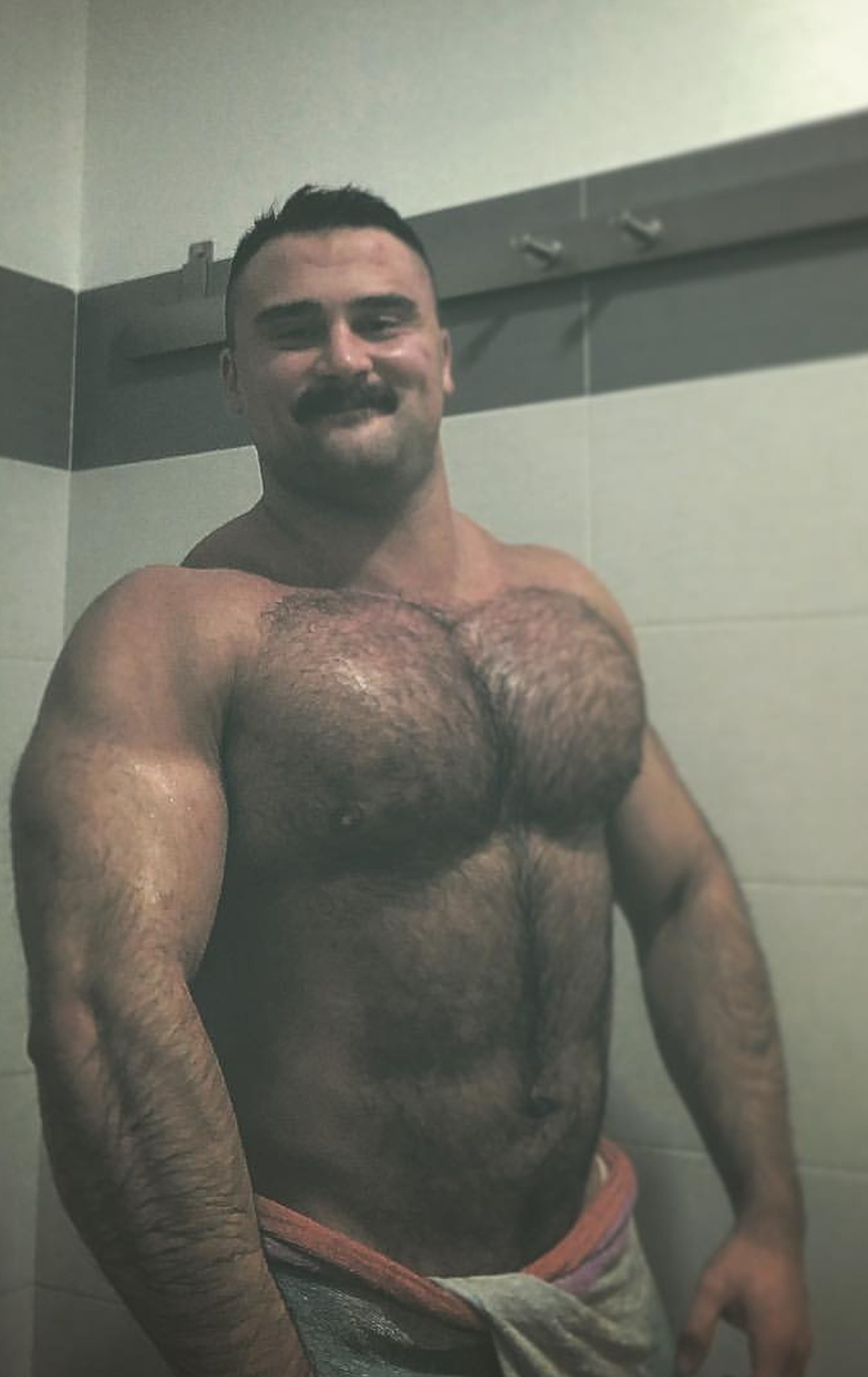 Like man in towel,