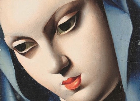 artdetails:  Tamara de Lempicka, The Blue Virgin (detail), 1934