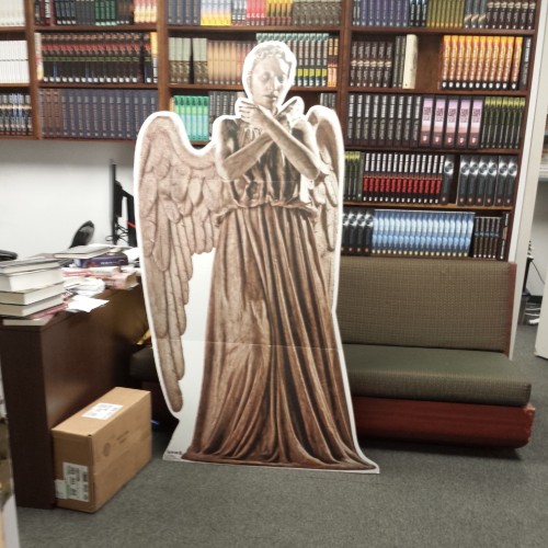 torbooks:
“ Ut oh. There’s a Weeping Angel in our lobby.
”