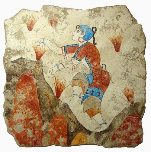 “Minoan” culture, ancient Crete (click to enlarge)1. Minoan fresco, “The Saffron Gatherer”2. Minoan 