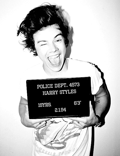 saintkittenstyles:  #au where harry keeps getting on the wrong side of the law#just so he can flirt with the hot police officer#even when he takes it too far and they have to take him in he keeps flirting with the officer#’did i do a bad thing officer