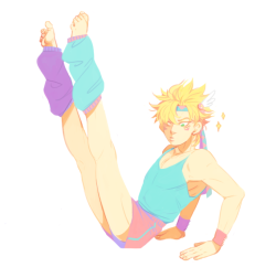 joyejoyu:  80′s workout with teeny caesar