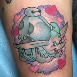 alexstrangler:  #baymax and #dumbo tattoo