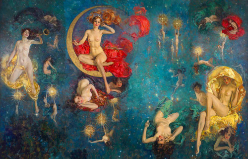 monsieurleprince:Howard Chandler Christy (1873-1952) - Celestial Figures, 1929