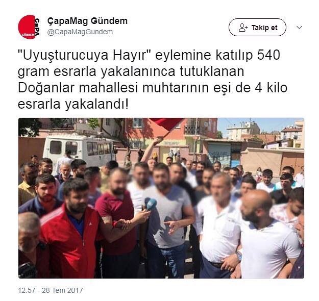 "Uyuşturucuya hayır"...