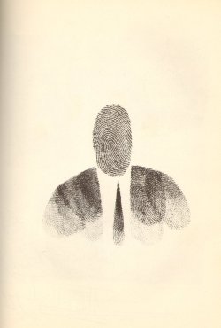 insolacion:  Fingerprint Man (1951) by Saul Steinberg 