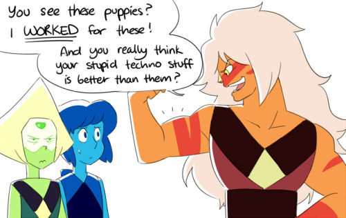 angeban:  This is the second comic I’ve drawn with Peridot being flustered and Lapis laughing at her, I think I have a problem 