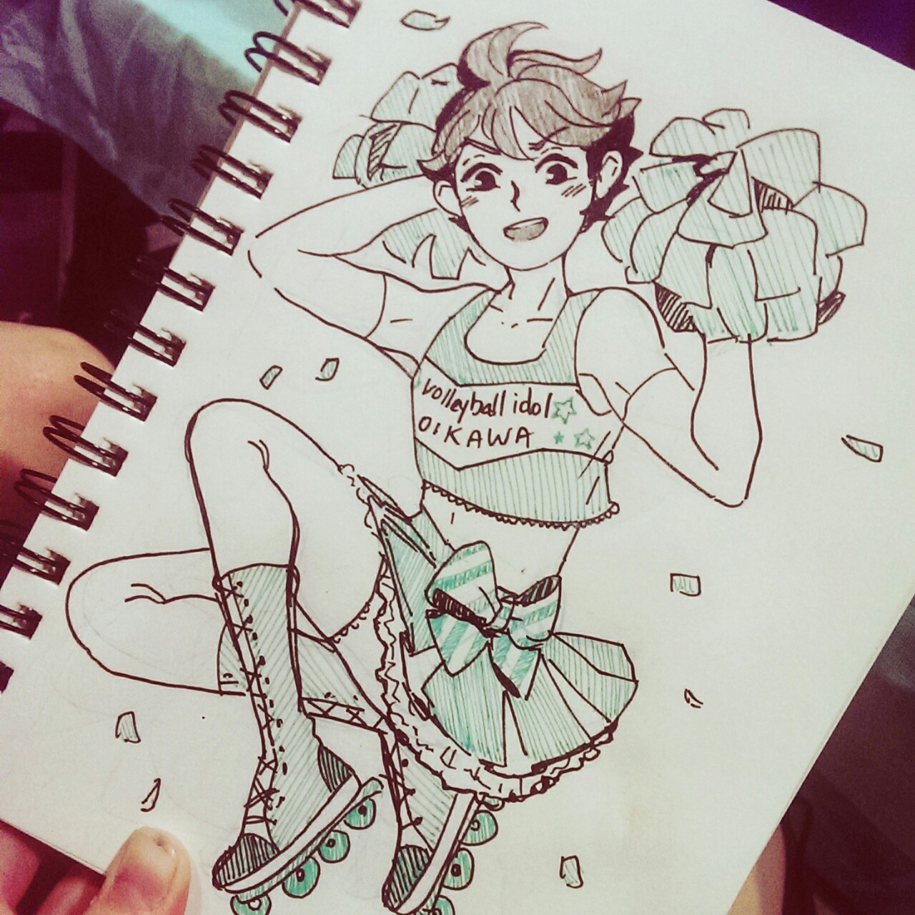 hazeldrop:  We survived AX day three! I was sustained by drawing oikawa and some