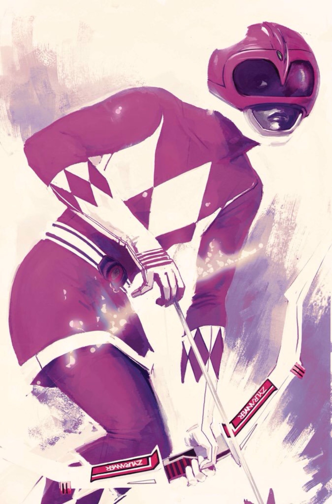 stephanie-hans:  Now that’s a lot of pink :) Power Ranger pink variant cover for