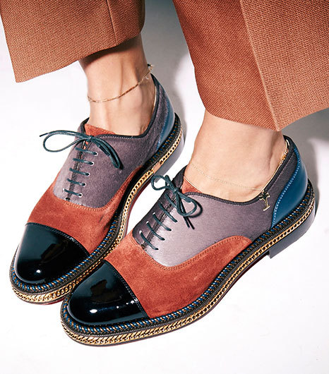what-do-i-wear:  Christian Louboutin Latcho Mixed-Media Oxfords ($1375). (image: whowhatwear)