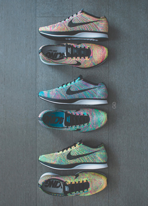 sweetsoles: Nike Flyknit Racer Multicolor (by seango)