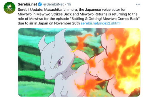 The Original VA Reprising Mewtwo For The Upcoming Episode, Its Not A Guarantee But It Does Make It A