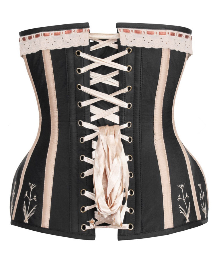 luxus-aeterna:Historic Brocade Underbust Corset with Flossing by Corset-Story, also