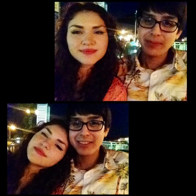 day and night on my birthday with L💘 the other day