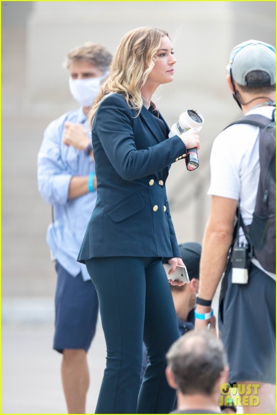 Emily VanCamp suits up as Sharon Carter/Agent 13 on the set of The Falcon and the Winter Soldier 😍