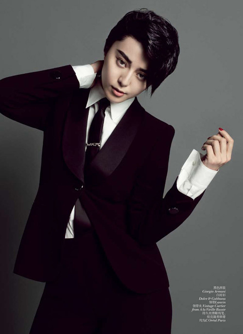 sparklyfiend:Today’s sexuality: Fan Bingbing in a suit.