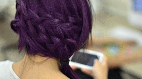 kawaiigenjitsu:Deep purple hair